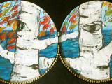 Attraverso un binocolo (olio su tavola) 120 x 50 cm; 2011; 1000€