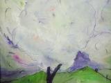 Collina Giapponese (acrlyic/olio su tela) 50 x 60 cm; 2018; 350€