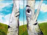 coppia (olio su tela, dittico) 1 x 1; 2003; 300€