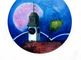 Sopra la mia città (olio su tavola) 35cm; 2021; 250€