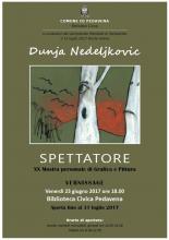 Venerdi 23 giugno ore 18.00 alla Bibblioteca Civica di Pedavena inagurazione della Mostra ''Spettatori'' XX ^personale di Grafica e Pittura di Dunja Nedeljkovic